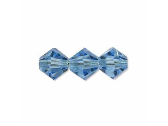 Preciosa Crystal Bicone Bead, 6mm - Aquamarine (72 pcs)