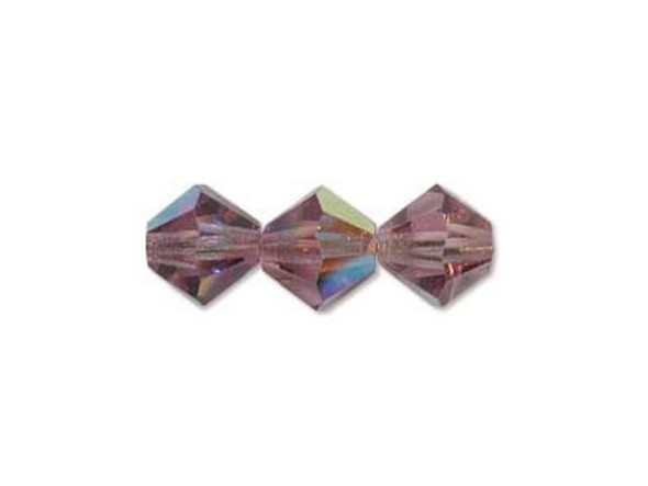 Preciosa Crystal Bicone Bead, 6mm - Light Amethyst AB (72 pcs)