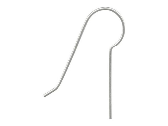 Sterling Silver French Hook Earring Wires, 14mm Straight Leg (12 Pieces)