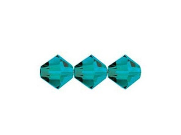 Preciosa Crystal Bicone Bead, 6mm - Blue Zircon (72 pcs)