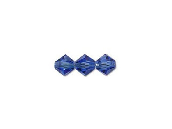 Preciosa Crystal Bicone Bead, 4mm - Sapphire (gross)