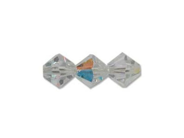 Preciosa Crystal Bicone Bead, 6mm - Crystal AB (72 pcs)