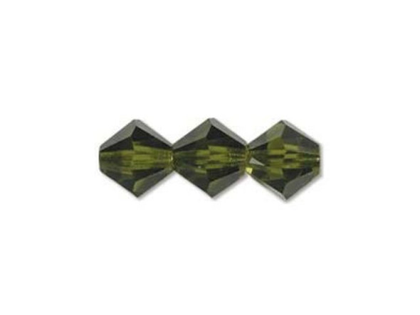 Preciosa Crystal Bicone Bead, 6mm - Olivine (72 pcs)