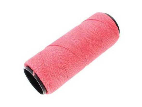 Waxed Polyester Cord, 2-ply - Rose (100 gram)
