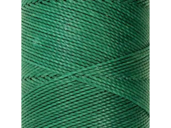 Waxed Polyester Cord, 2-ply - Grass Green (Spool)