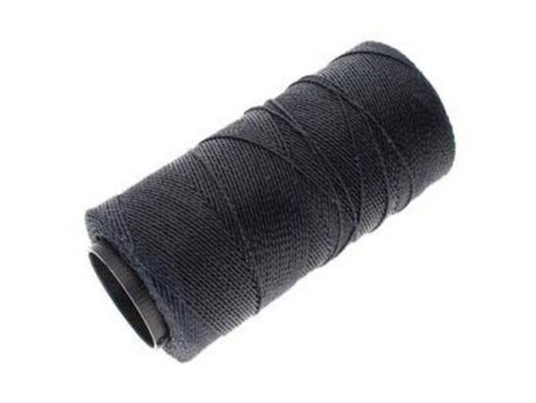 Waxed Polyester Cord, 2-ply - Navy (100 gram)