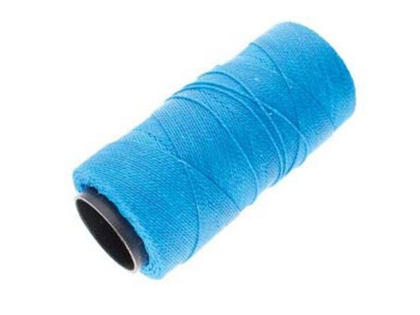 Waxed Polyester Cord, 2-ply - Azure Blue (Spool)