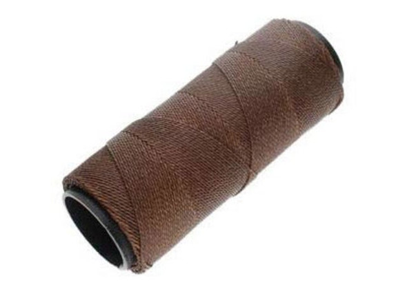Waxed Polyester Cord, 2-ply - Brown (100 gram)