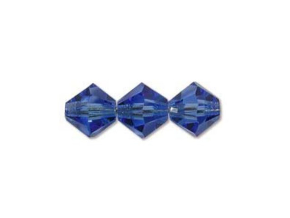 Preciosa Crystal Bicone Bead, 6mm - Sapphire (72 pcs)