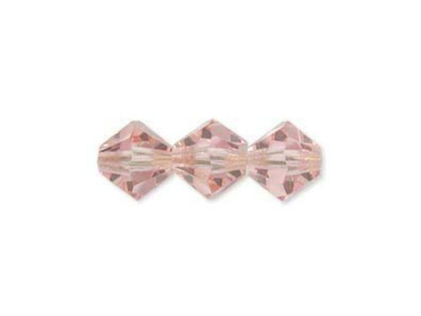 Preciosa Crystal Bicone Bead, 6mm - Light Rose (72 pcs)