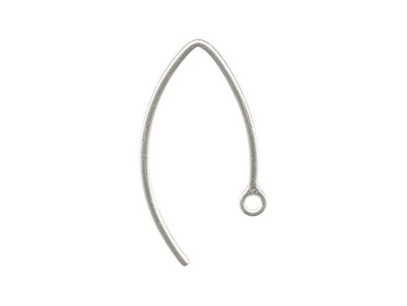 Sterling Silver French Hook Earring Wires, Marquise, 20x11mm (pair)
