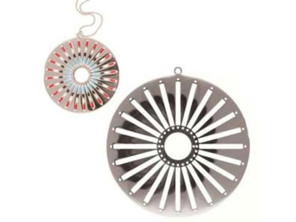 Centerline Sundial Pendant - Rhodium Plated (Each)