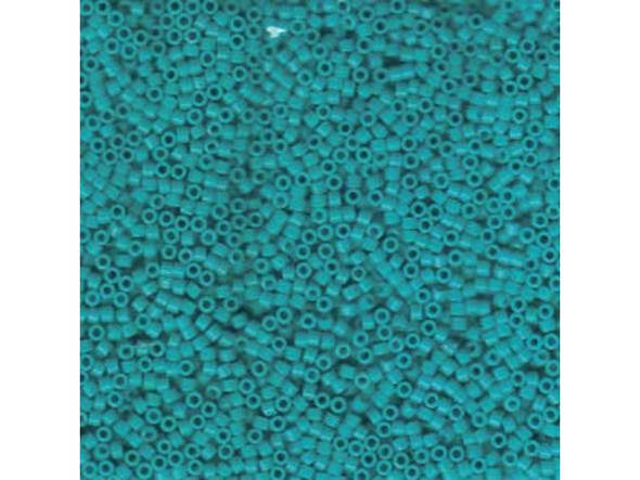 Miyuki Delica 11/0 Beads - Turquoise Green Opaque Dyed (Tube)