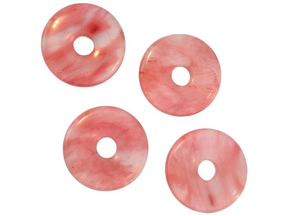 Cherry Quartz Donut, 25mm (Each)