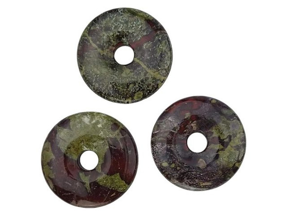 Dragon Blood Jasper Donut, 25mm (Each)