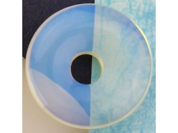 Opalite Glass Donut, 25mm (Each)