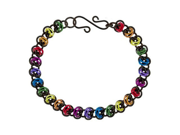 45-103-50-01 Weave Got Maille Black Rainbow Ombre Color Wheel