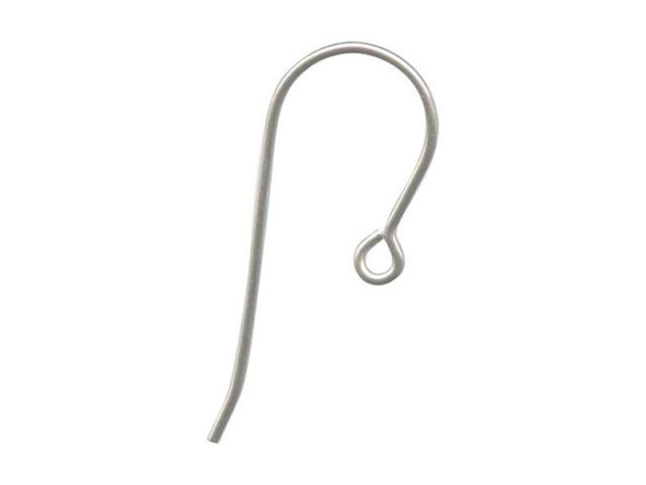 Stainless Steel French Hook Earring Wires, Plain (100 Pieces)