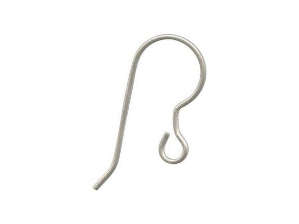 Earring Findings, French Hook Earring Wire with Loop 23mm Long / 23 Gauge  Thick, Titanium (10 Pairs)