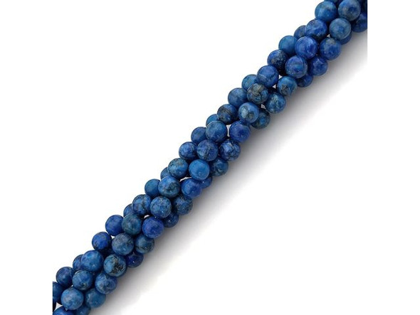 Crazy Lace Calcite 6mm Round Gemstone Beads, Blue (strand)