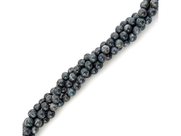 Crazy Lace Calcite 6mm Round Gemstone Beads, Grey (strand)
