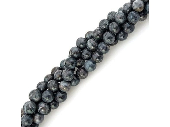 Crazy Lace Calcite 6mm Round Gemstone Beads, Grey (strand)