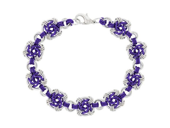 Weave Got Maille Swirls Chain Maille Bracelet Kit - Lilac (Each)