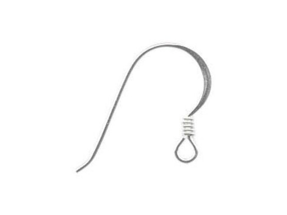 Sterling Silver French Hook Earring Wires, Economy (12 Pieces)