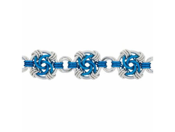 Weave Got Maille Swirls Chain Maille Bracelet Kit - Lapis (Each)