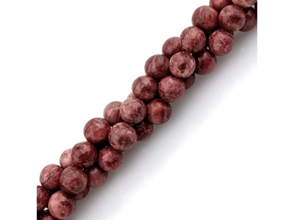 Crazy Lace Calcite 8mm Round Gemstone Beads, Red (strand)