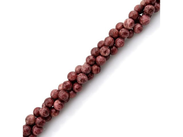 Crazy Lace Calcite 8mm Round Gemstone Beads, Red (strand)