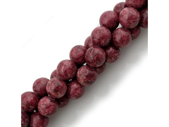 Crazy Lace Calcite 10mm Round Gemstone Beads, Red (strand)