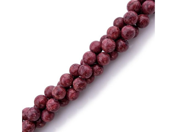 Crazy Lace Calcite 10mm Round Gemstone Beads, Red (strand)