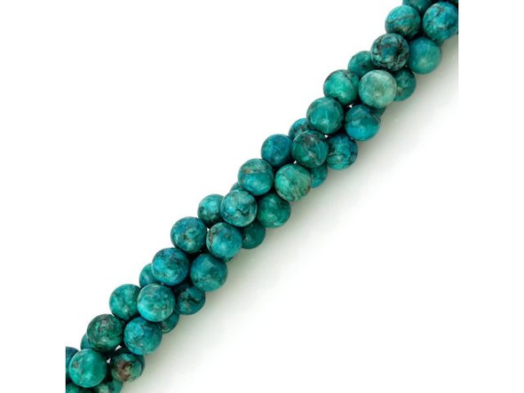 Crazy Lace Calcite 8mm Round Gemstone Beads, Sky Blue (strand)