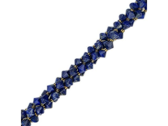 The name Lapis Lazuli comes from the Latin word for "stone" (lapis) and the Arabian word for "blue" (azul). True to their name, these semiprecious beads offer naturally blue shades with inclusions that twinkle like stars in the tales of the Arabian Nights. Lapis lazuli was one of the first gemstones ever to be worn as jewelry (a busy lapis trade is thought to have existed as early as 4000 B.C.). Lapis lazuli is believed to be a stone of truth and friendship, and has been a popular birthstone for Libra and September birthdates throughout the centuries. It is reputed to bring harmony to relationships, cleanse the mental body, and release old karmic patterns.  Please see the Related Products links below for similar items, and more information about this stone.