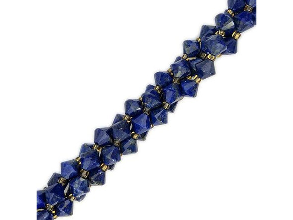 The name Lapis Lazuli comes from the Latin word for "stone" (lapis) and the Arabian word for "blue" (azul). True to their name, these semiprecious beads offer naturally blue shades with inclusions that twinkle like stars in the tales of the Arabian Nights. Lapis lazuli was one of the first gemstones ever to be worn as jewelry (a busy lapis trade is thought to have existed as early as 4000 B.C.). Lapis lazuli is believed to be a stone of truth and friendship, and has been a popular birthstone for Libra and September birthdates throughout the centuries. It is reputed to bring harmony to relationships, cleanse the mental body, and release old karmic patterns.  Please see the Related Products links below for similar items, and more information about this stone.