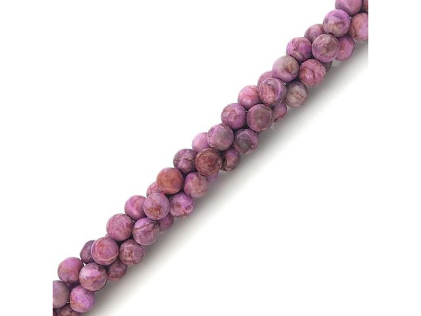 Crazy Lace Calcite 8mm Round Gemstone Beads, Pink (strand)