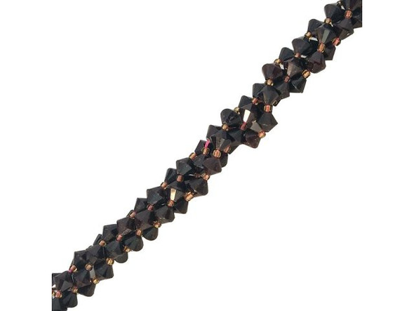 Garnet 8mm Faceted Bicone Gemstone Bead (strand)