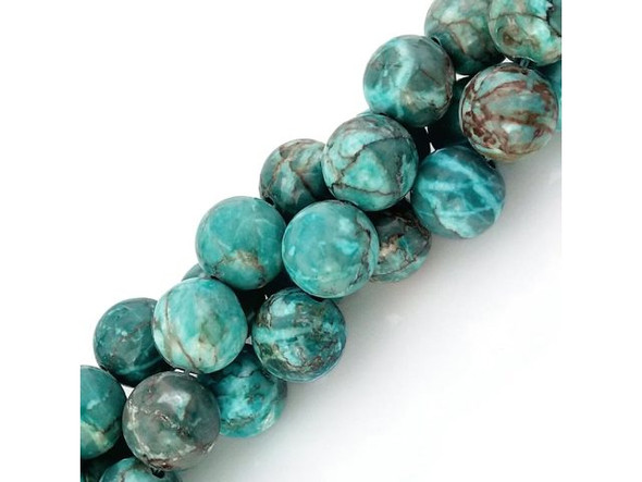 Crazy Lace Calcite 12mm Round Gemstone Beads, Sky Blue (strand)