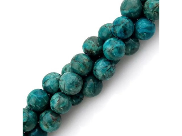 Crazy Lace Calcite 10mm Round Gemstone Beads, Sky Blue (strand)