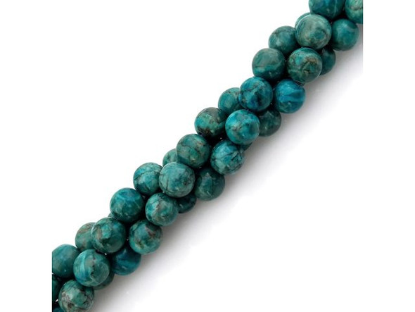 Crazy Lace Calcite 10mm Round Gemstone Beads, Sky Blue (strand)