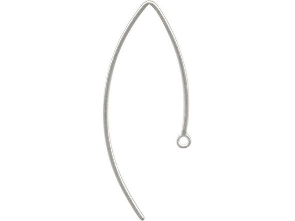 Sterling Silver French Hook Earring Wires, Marquise, 36x16mm (pair)
