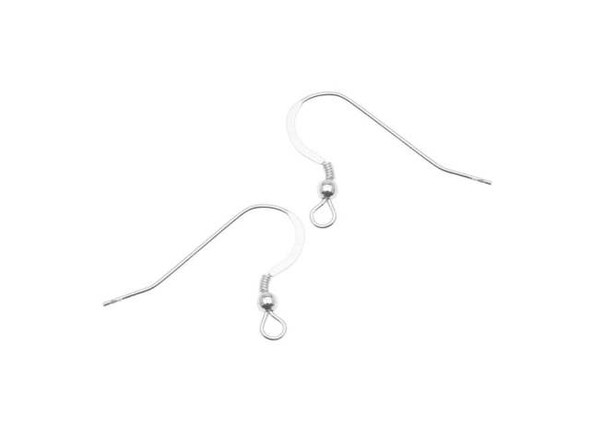 1/10, Silver-Filled French Hook Earring Wires (12 Pieces)