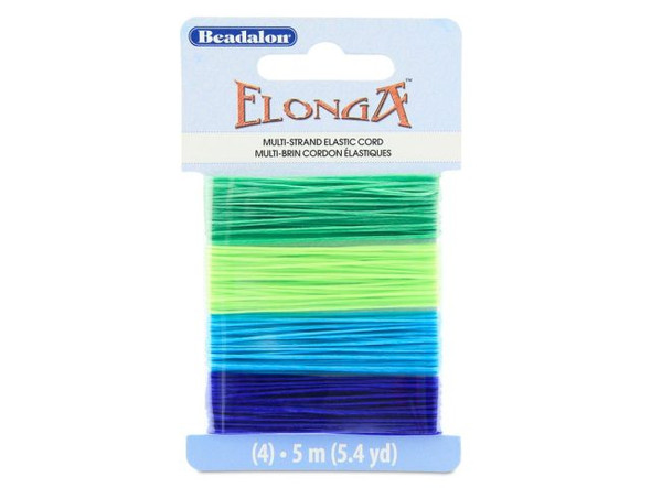 Elonga Cord, 0.7mm - Greens and Blues (Each)