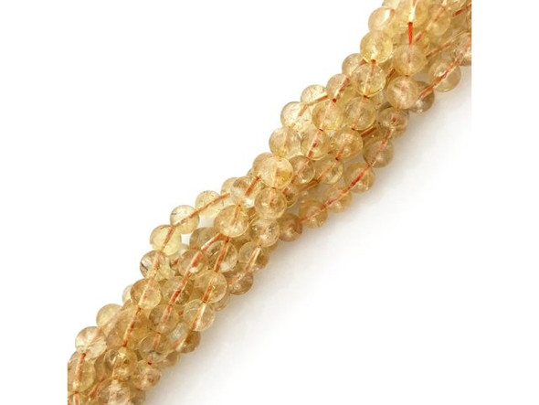 Citrine 8mm Round Gemstone Beads (strand)