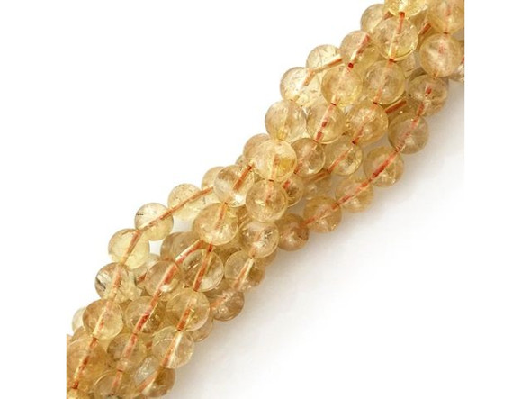 Citrine 8mm Round Gemstone Beads (strand)