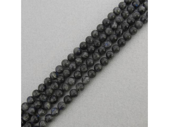Blue Flash Dark Labradorite 8mm Round Gemstone Beads (strand)