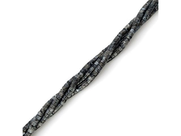 Larvikite 2x4mm Gemstone Heishi Beads (strand)