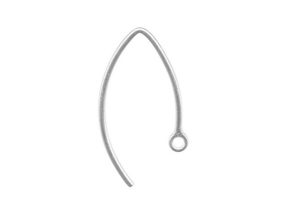 1/10, Silver-Filled French Hook Earring Wires, Marquise, 20x11mm (pair)