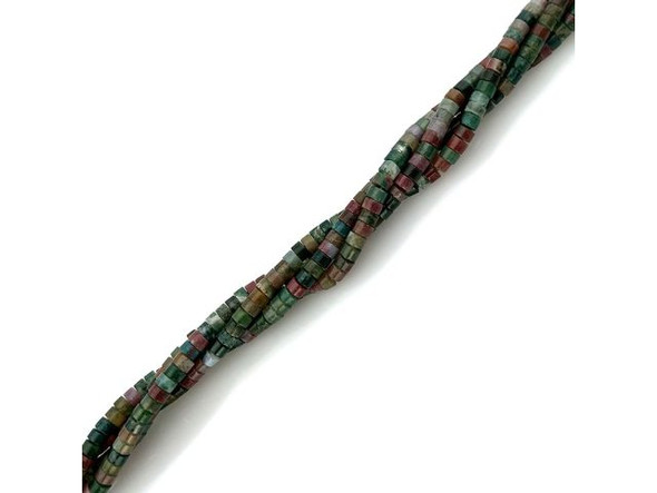 Fancy Jasper 2x4mm Gemstone Heishi Beads (strand)